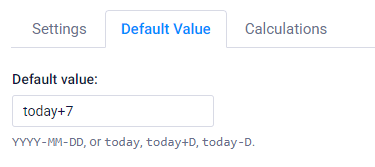 Formsite enable specific weekdays default value