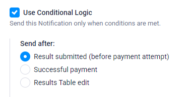 Formsite email results conditional logic