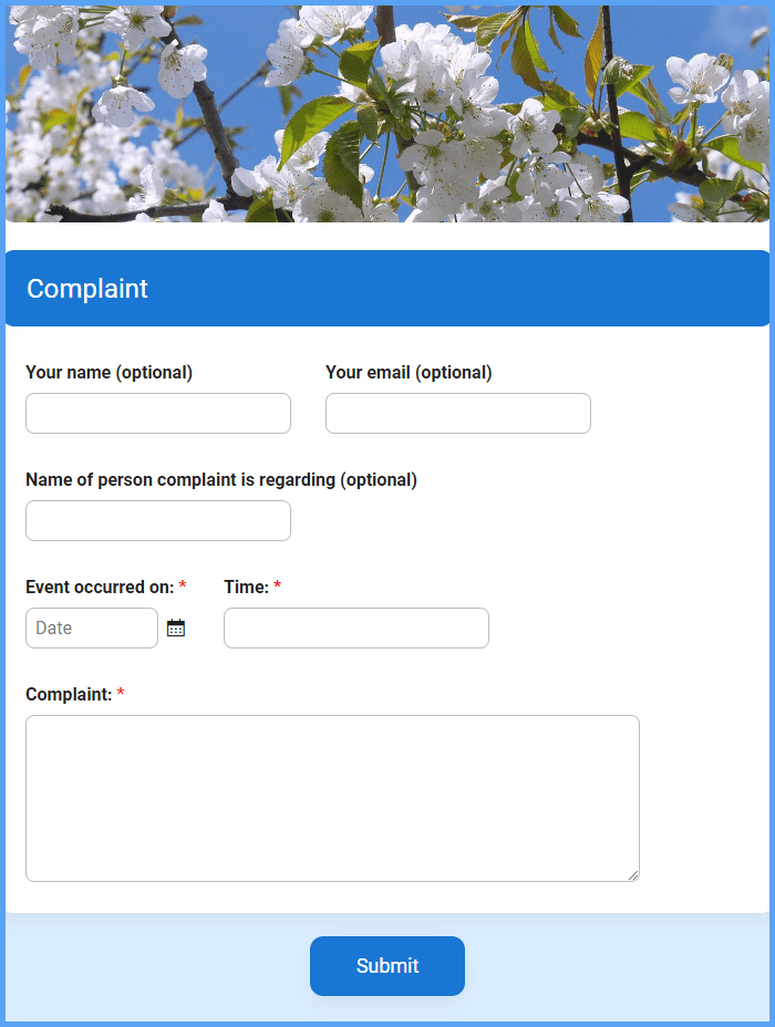 Complaint Form