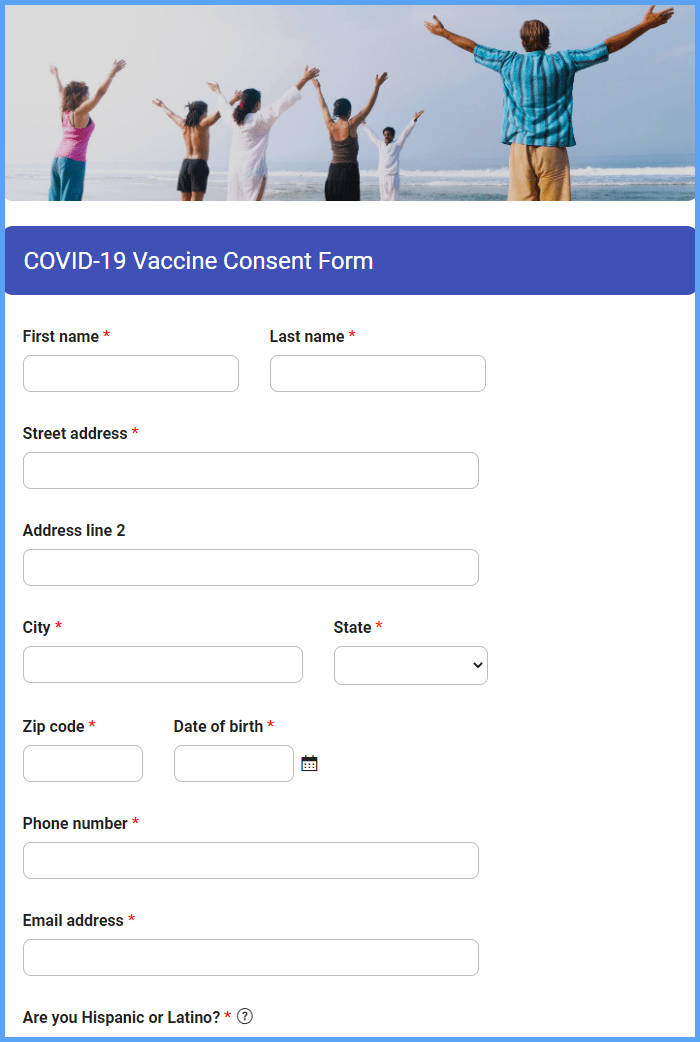 Vaccine Consent Form