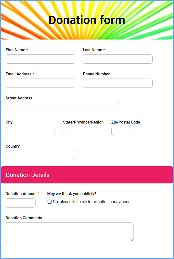 Donation Form