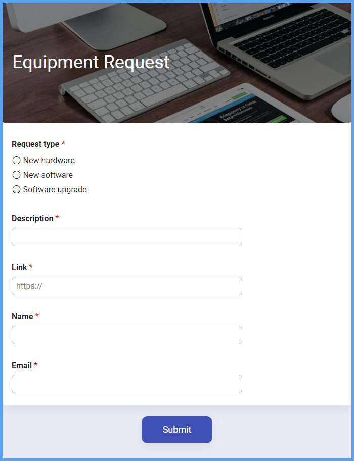 Equipment Request Form