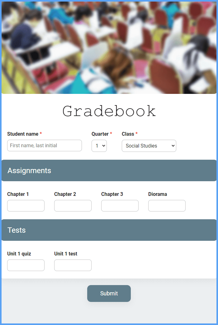 Gradebook Form