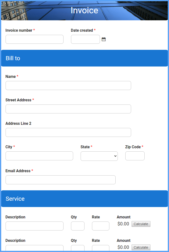 Invoice Form