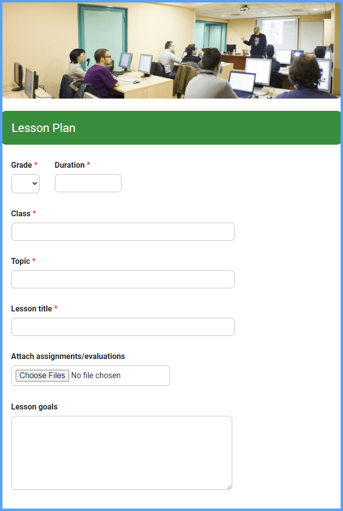 Lesson Plan Form