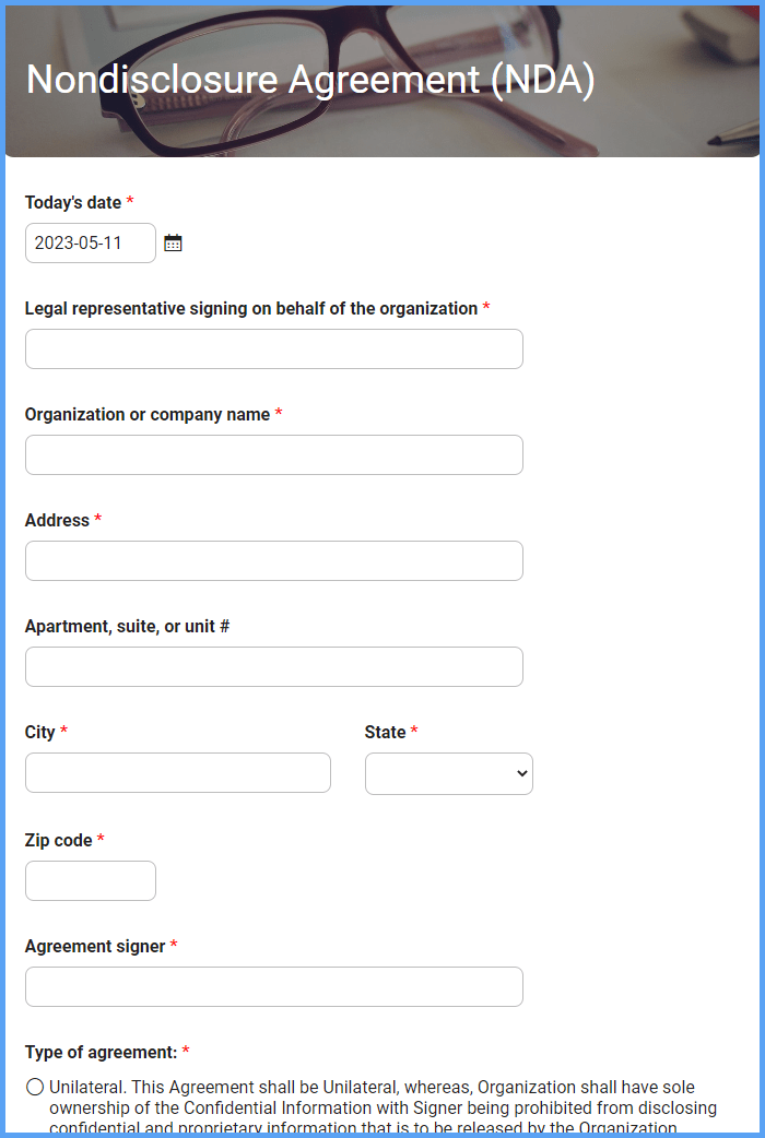 Nondisclosure Agreement Templates