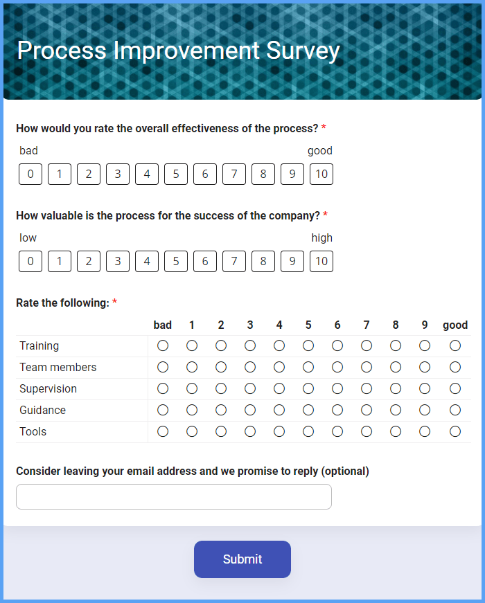 Process Improvement Form