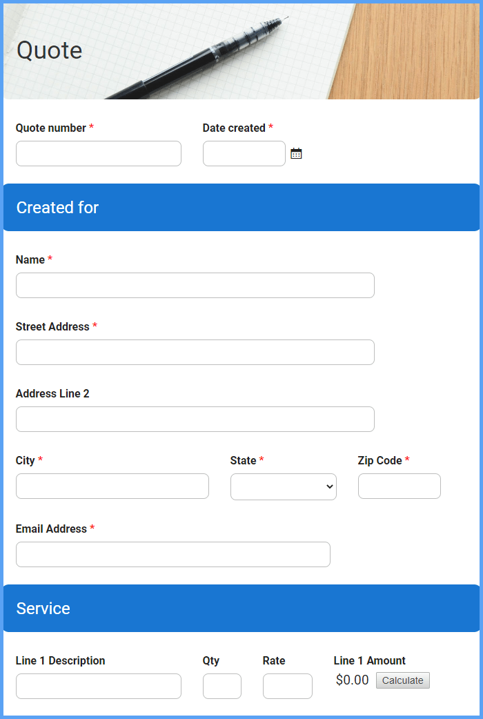 Quote Form