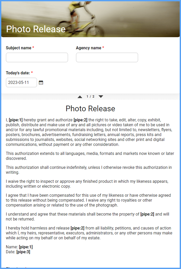 Release Form