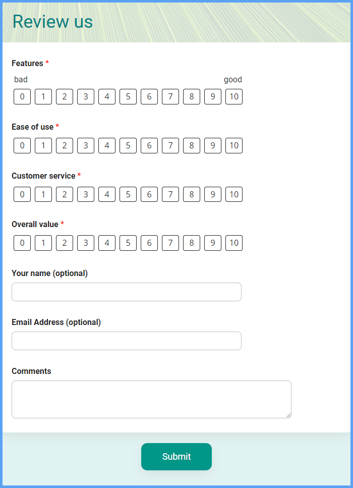 Review Form