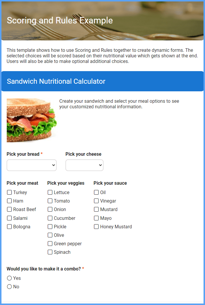 Scoring Demo Form