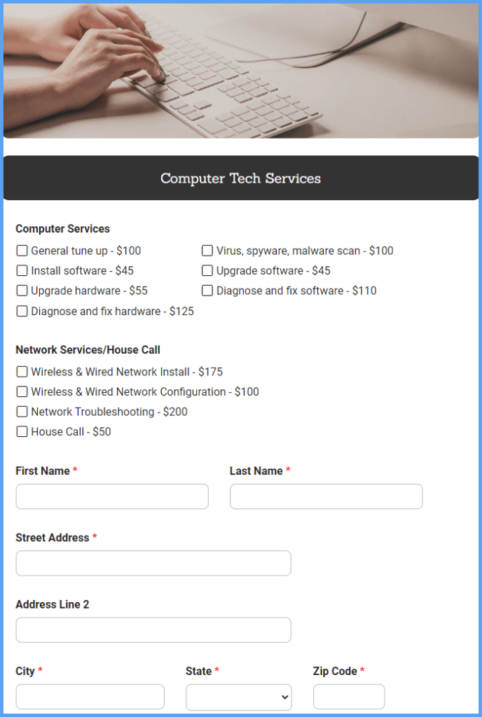 Service Order Form Template Simplifying Customer Requests Template