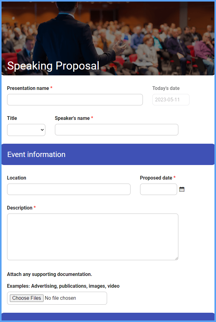 Speaking Proposal Form
