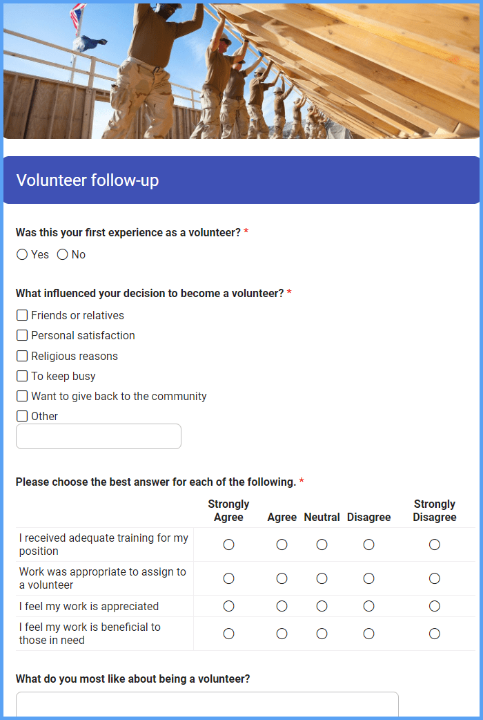 Volunteer Survey