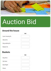 Auction Bid Form