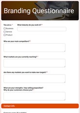 Branding Questionnaire Form