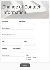 Change of Contact Information Form