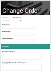 Change Order Form