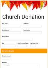 Church Donation Form