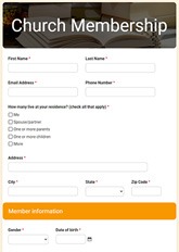 Church Membership Form