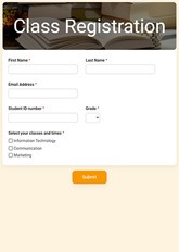Class Registration Form