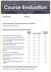 Course Evaluation Form