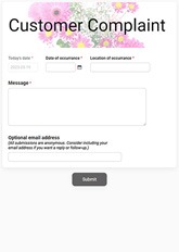 Customer Complaint Form