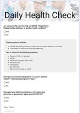 COVID-19 Daily Health Check Form