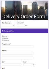 Delivery Order Form