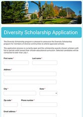 Diversity Scholarship Application