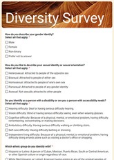 Diversity Survey Questionnaire