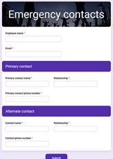 Emergency Contacts Form