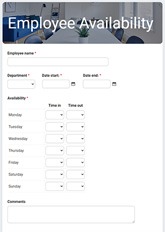 Employee Availability Form