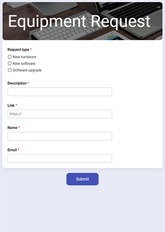 Equipment Request Form