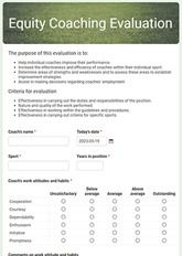 Equity Coaching Evaluation