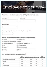 Exit Survey Form
