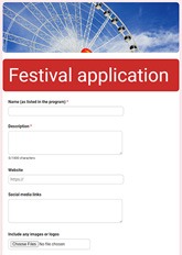 Festival Application Form