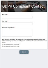 GDPR Compliant Contact Form