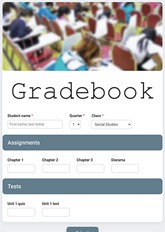 Online Gradebook Form