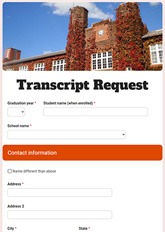 High School Transcript Request Form