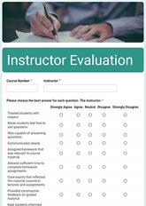 Instructor Evaluation Form