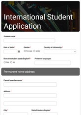 International Student Application Form