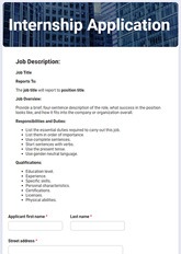 Internship Application Form