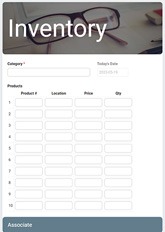Inventory Form