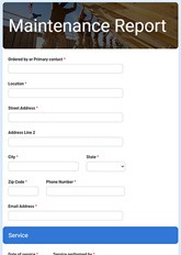 Maintenance Report Form