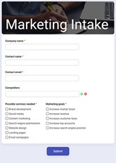 Marketing Intake Form