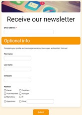 Newsletter Signup Form