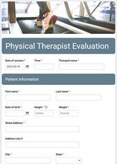Physical Therapist Evaluation Form