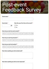 Post-event Feedback Survey