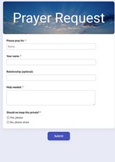 Prayer Request Form